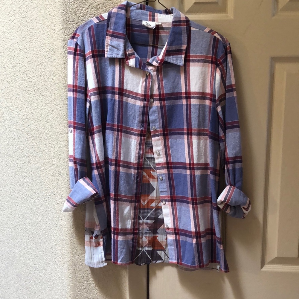 White crow plaid shirt